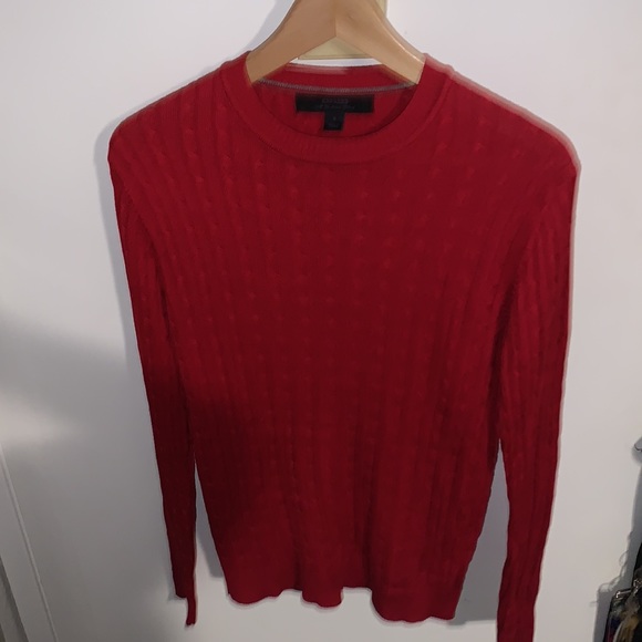 Express Silk Cashmere Blend Red Sweater - Picture 3 of 4